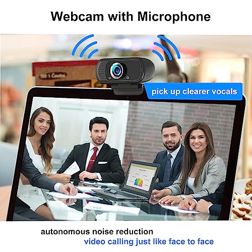 Image of 1080P Webcam with Microphone,Web Camera for Desktop Computer Laptop