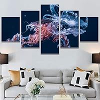 SIGNWIN 5 Panel Canvas Wall Art Light Float for Home Decorations Ready to Hang - 60