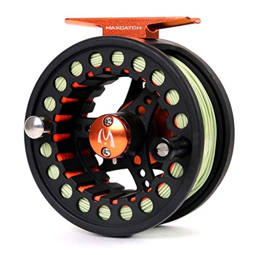 M MAXIMUMCATCH Maxcatch ECO Large Arbor Fly Fishing Reel (3/4wt 5/6wt 7/8wt) and Pre-Loaded Fly Reel with Line Combo