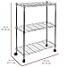Oceanstar 3-Tier Shelving All-Purpose Utility Cart, Chrome