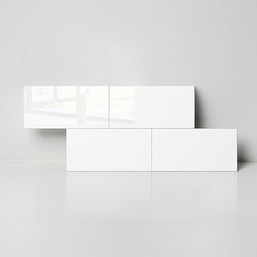 Miniatura 10 de COLAMO Protector contra salpicaduras de lujo de 10 hojas que se despega y pega, azulejo de metro blanco de piedra sintética autoadhesiva de 12"x12