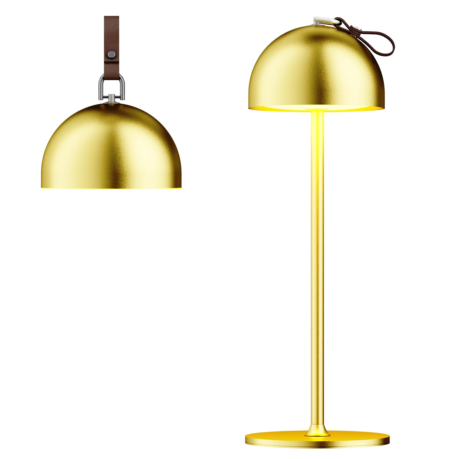 DEELUX Rechargeable Wireless Table Lamp, Adjustable Height Metal Table Lamp with USB-C