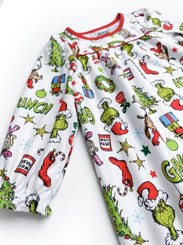 Prestigez Dr. Seuss The Grinch Who Stole Christmas Girls and Toddlers Long Sleeve Traditional Granny Nightgown4