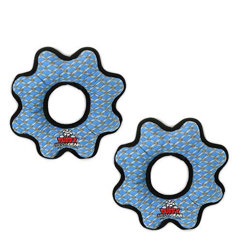 TUFFY - Worlds Tuffest Soft Dog Toy - MEGA Gear Ring - Squeakers - Multiple Layers Made Durable