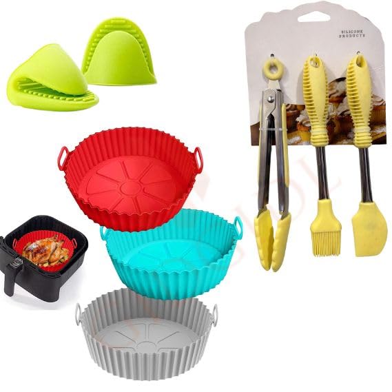 Image of Silicon air fryer tray (P3+Round new)