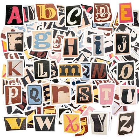 156PCS Vintage Waterproof Letter Stickers Set Cover