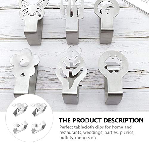Hemoton 4Pcs Grampos Clipes Borboleta Flor Tampa de Tabela Toalha de Mesa Toalha de Mesa Em Estilo T