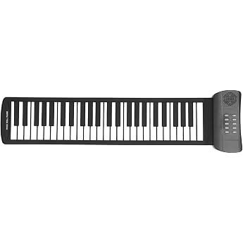 VBESTLIFE Roll Up Piano 49 Keys Portable Electronic Piano 4D Surround Sound Electronic Hand Roll Piano for Beginners Adults PM49