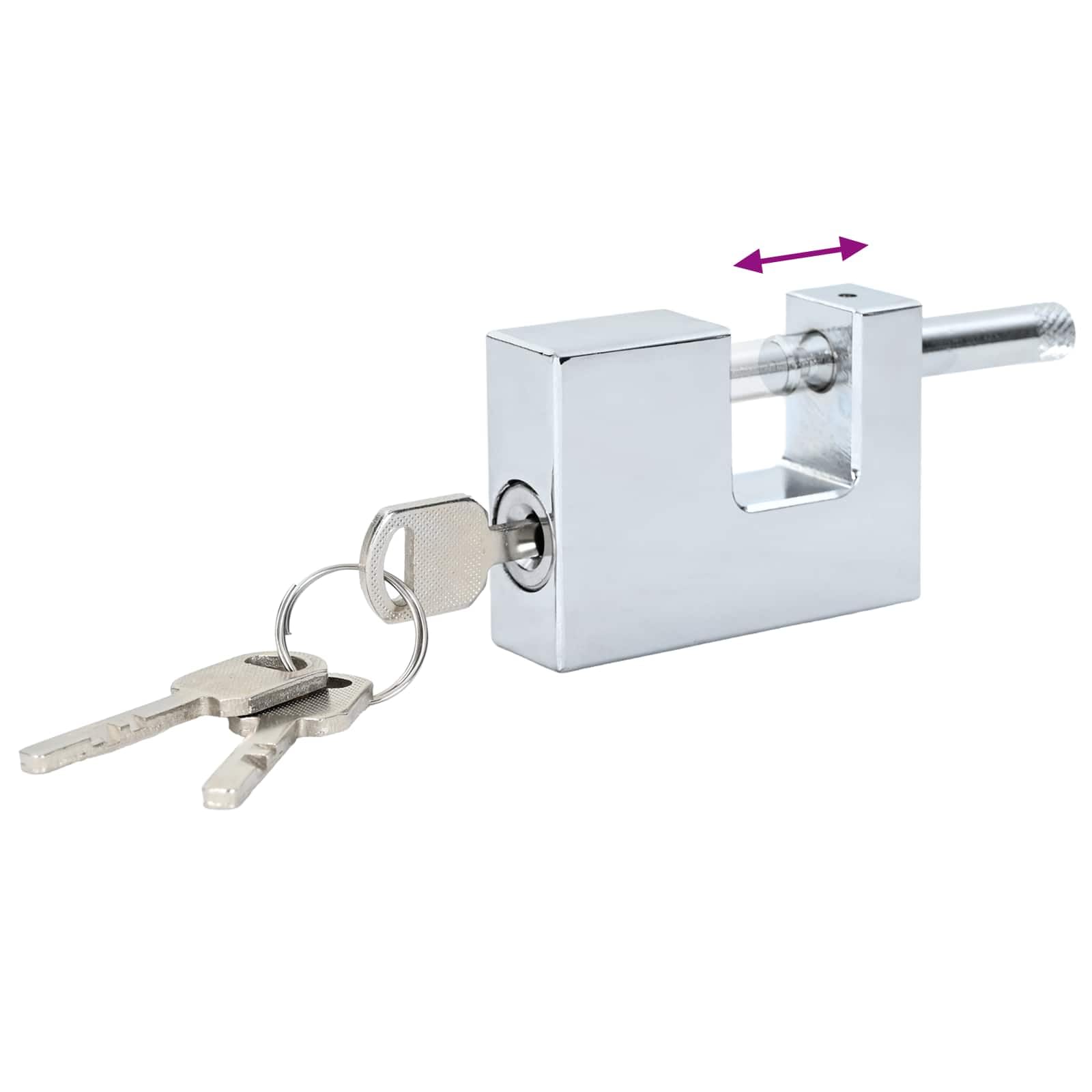 Lucchetto a catena in ferro argentato, impermeabile e resistente alla corrosione, per cancelli, porte e catene, soluzione di sicurezza versatile per casa e lavoro