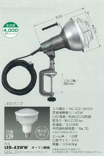 Amazon | ハタヤ (HATAYA) 照明 LED 投光器 屋外用 (防雨型) 防水 昼