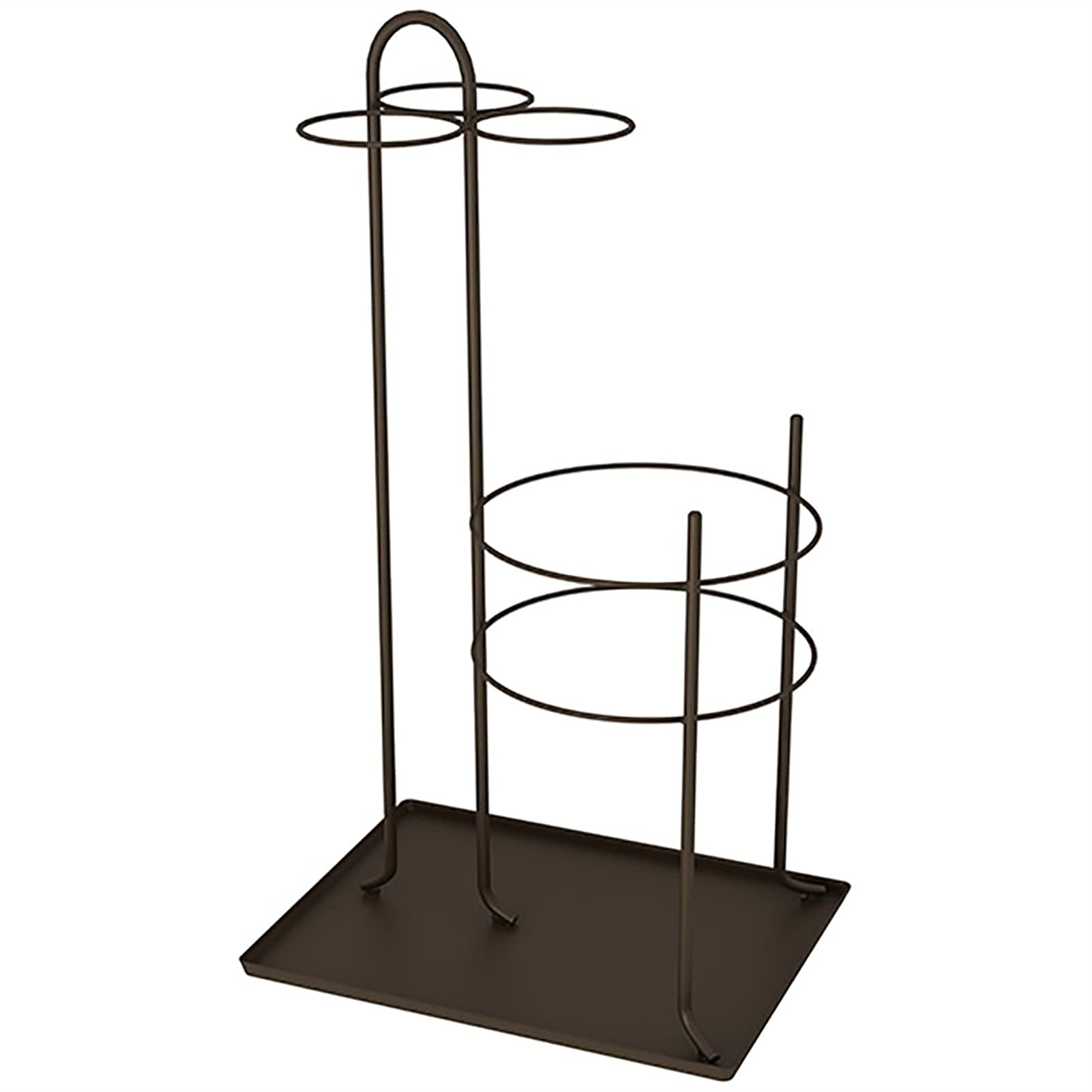 Porte-parapluie en fer marron petit modèle pour entrée gain de place et rangement salon
