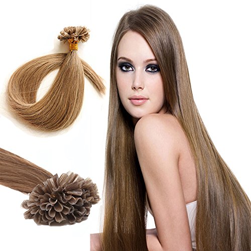 100 Strands 18-24Inch Pre Bonded Keratin Nail Tip Remy