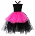 Tutu Dreams 80s Rockstar Costume for Girls Fancy Pop Hot Pink and Black Fluffy Tulle Tutus Birthday Party