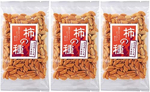 無添加 柿の種 80g×3個 ★ コンパクト ★国内産のもち米を使用し、杵でつき、厳選した調味料・香辛料を使って丁寧に焼き上げ、ピリッと辛口に仕上げました。ピーナッツ入り。
