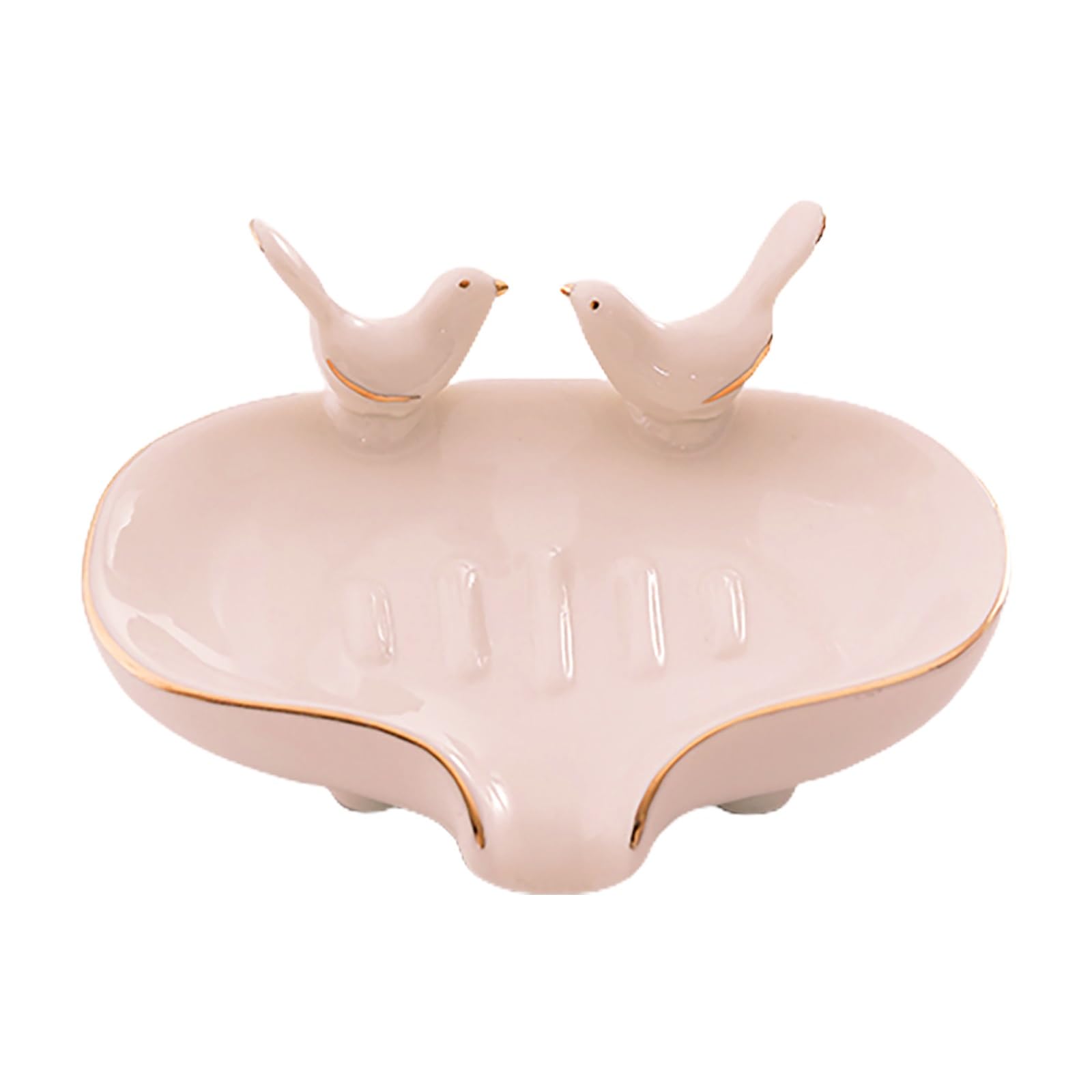 Jfnklfg Pink Ceramic Soap Dish Ceramic Soap Box With Drain