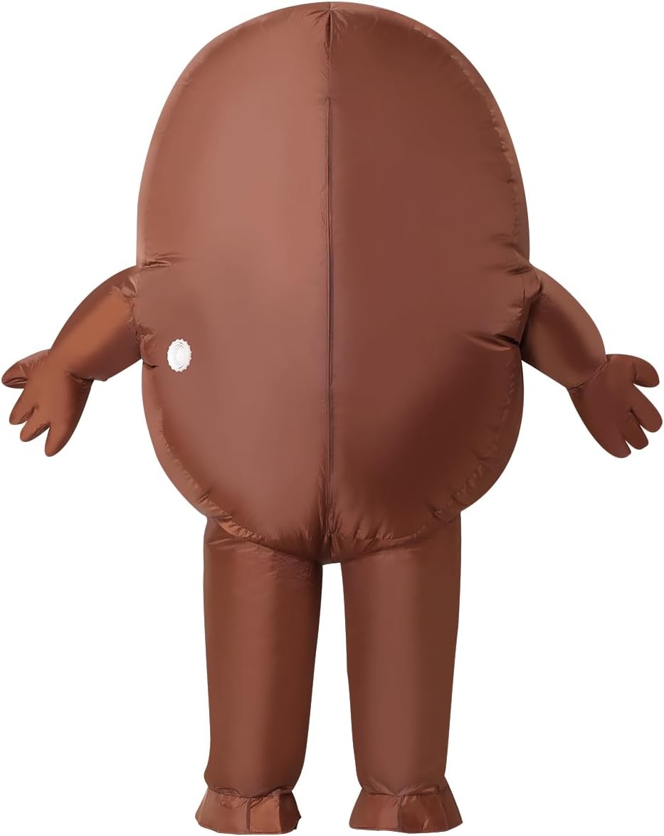 GOOSH Inflatables Costume for Adults Coffee beans Costume Men Women Funny Blow up Halloween Costume for Halloween Fancy Dress Party Cosplay