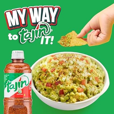 Tajin Clasico Seasoning 14 oz and Tajin Fruity Chamoy Sauce 15.38 oz, Mexican Chile Lime Seasoning and Fruity Sauce for Snacks, Fruit Cups, and Drinks (Pack of 2)