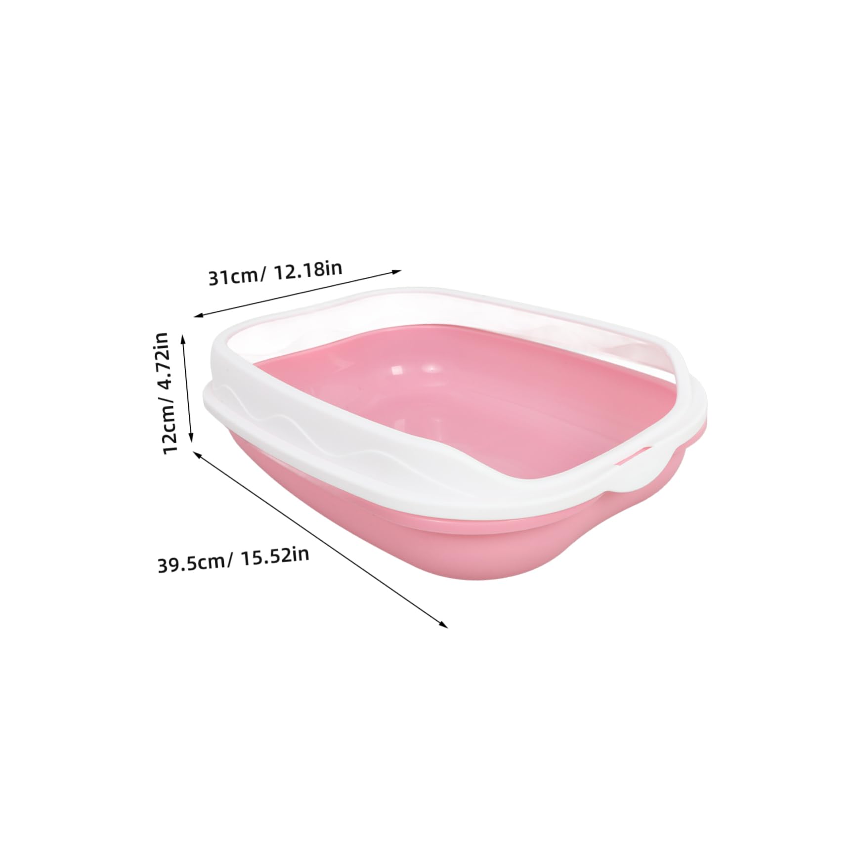 Sosoport 1 Set Splashing Cat Litter Box for Kittens and Small Cats Semi Closed Design with Removable Cleaning Basin Durable and Easy to Maintain for Keeping Your Home