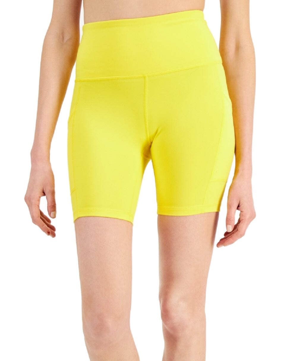 ID Ideology Women's Compression 7 Bike Shorts Yellow Size X-Large