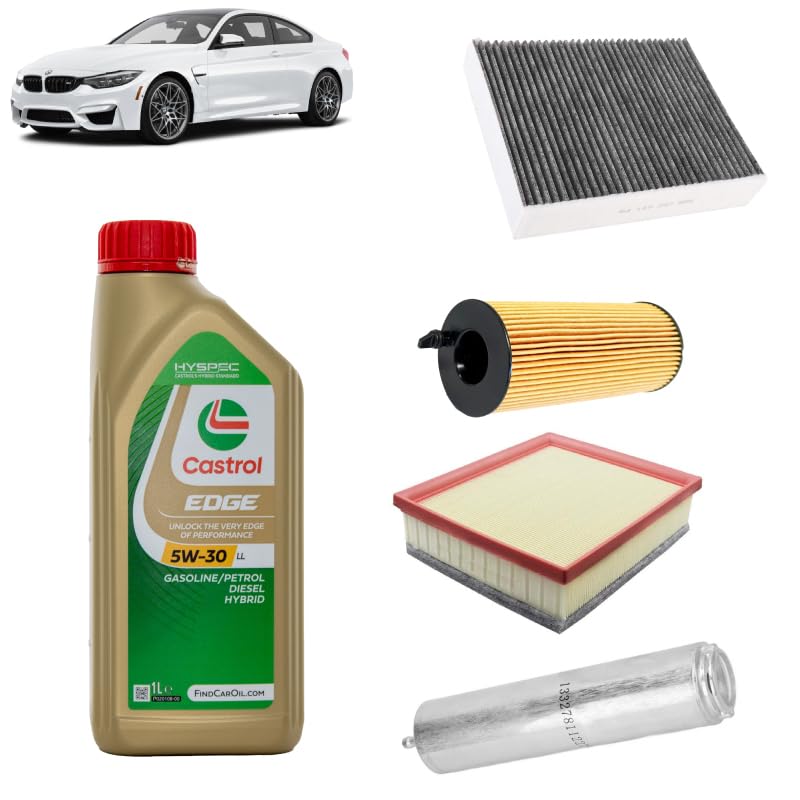 Kit tagliando 4 filtri + 5L olio Edge 5W30 per BMW Serie 4 F33 420d 425d 2013+