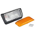 Lumitronics 12V LED Exterior Outdoor Porch Light with On/Off Switch, Removable Clear & Amber Lenses Perfect Outside Replacement Lights for RVs, Motorhomes, Campers, 5th Wheels, Trailers (Black)