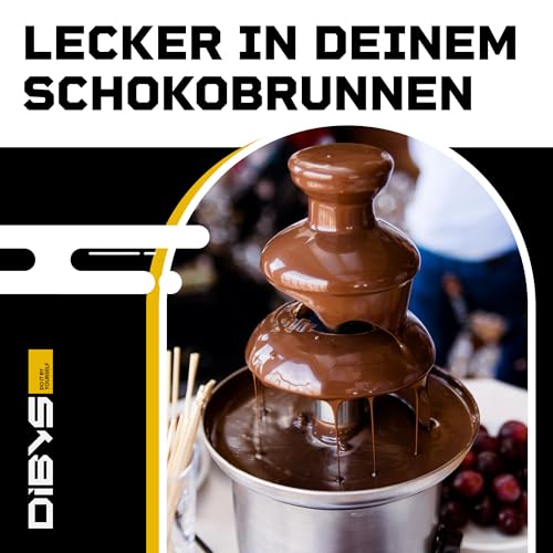 DIBYS Schokodrops 900 g | Belgische Schokolade für Schokobrunnen & Fondue | Vollmilch-Schokolade als Kuvertüre | Schokotropfen ideal zum Schmelzen | Chocolate Chips in der edlen Geschenk-Dose