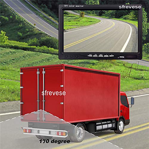 Image of Vehicle Backup Rear View Reverse Parking Car Camera 8 LED IP69 Waterproof Night Vision HD AHD 1080P Rear Camera + 4 Pin 15m Video Cable for Bus Trailer RV Camper Truck Van 12V-24V