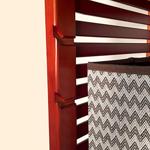 John Louis Home 16In. Deep Storage Tower - With 5 Drawers - 6In, 8In. Deep, Red Mahogany Finish #TOP2