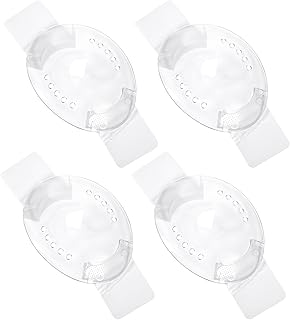 Mabor - 4 protetores oculares transparentes para após cirurgia de catarata, protetor ocular transparente com orifício pequeno, protetores oculares respiráveis para após a cirurgia