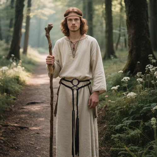 Joukavor Viking Troll Cross Belt Norse Witch Rope Belt Medieval Accessories Women4