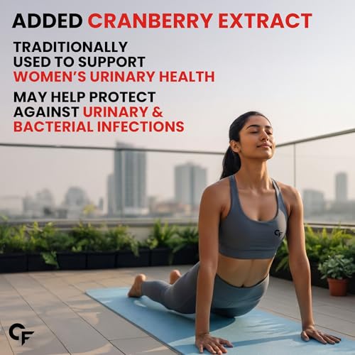 Image of Carbamide Forte Women's Probiotics Supplement 60 Billion CFU | Vaginal Probiotics & Gut Health Supplements with Cranberry Extract | 60 Veg Capsules (Pack of 2)