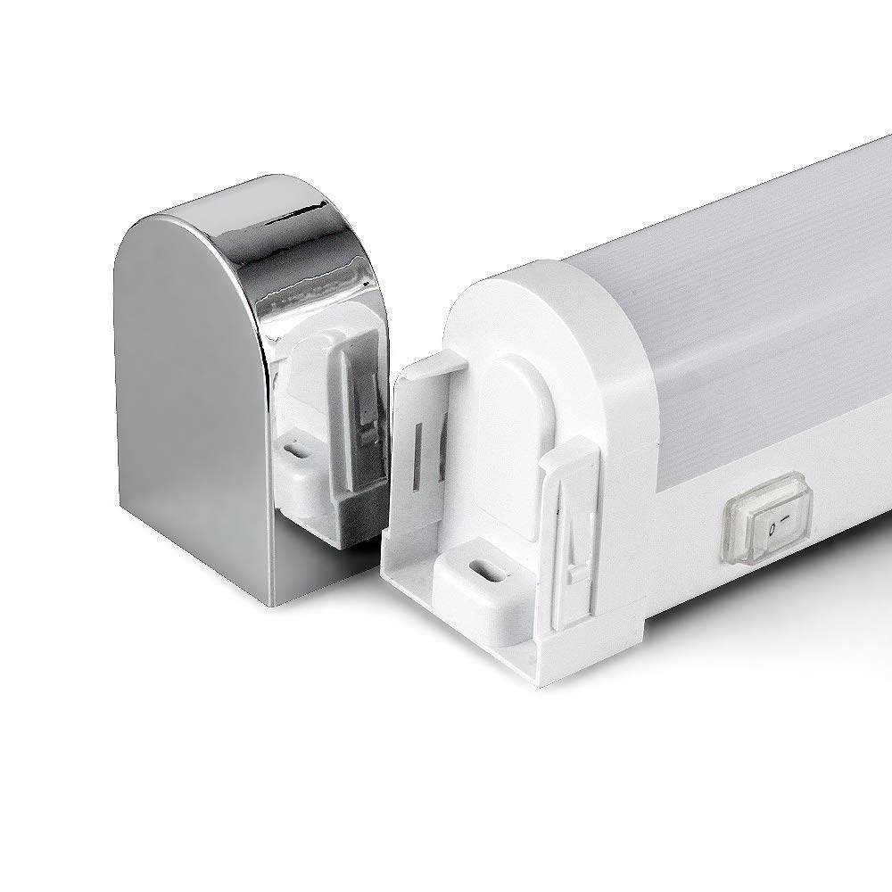 Kwazar Lampada LED Da Parete 45 Cm – 12W 4000K, IP44, Con Interruttore, Per Bagno E Cucina, Luce Neutra E Molto Luminosa