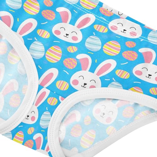 Cotton Toddlers Underwear Floral Cute Rabbits Easter Eggs Blue Girl Panties Cute Animal Briefs Underpants 2t4