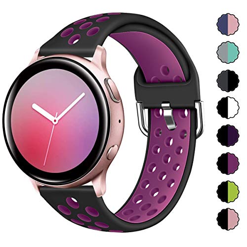 KIMILAR Armband Kompatibel mit Samsung Galaxy Watch 42mm/Active/Active 2 (40mm/44mm) Silikon Armbänder für Garmin Vivoactive 3/Forerunner 645/245, Vivomove HR Sport, Huawei Watch GT 2/Watch 2 -S