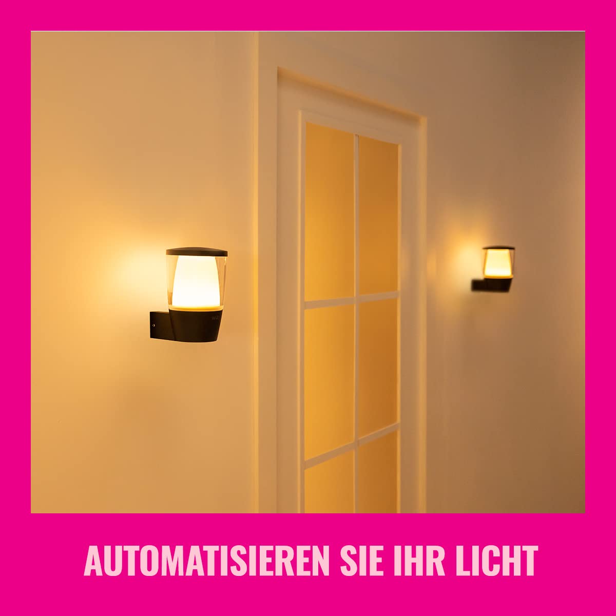 WiZ Tunable White and Color Elpas Outdoor Wandleuchte (650 lm), LED Leuchte mit 16 Mio. Farben oder warm- bis kaltweißem dimmbarem Licht, smarte Lichtsteuerung über WLAN per Stimme/App, schwarz