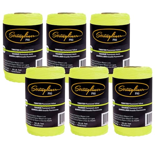 35412 Mason’s Line Replacement Rolls – 1/2 Lb. #18 Construcción Rollo de reemplazo Trenzado FL Amarillo 540'. (6 unidades) miniatura 1