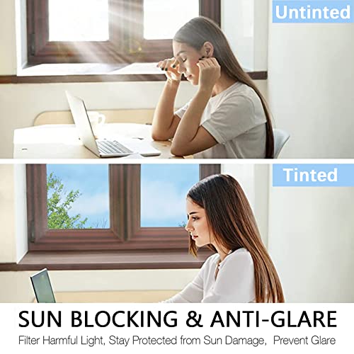 Baooofu Window Tinting Film For Home Privacy, One Way Mirror Window Film Sun Uv Blocking, 24 Inch X 16.4 Feet Heat Control Residential Window Tint For House Department Office Front Door #TOP3