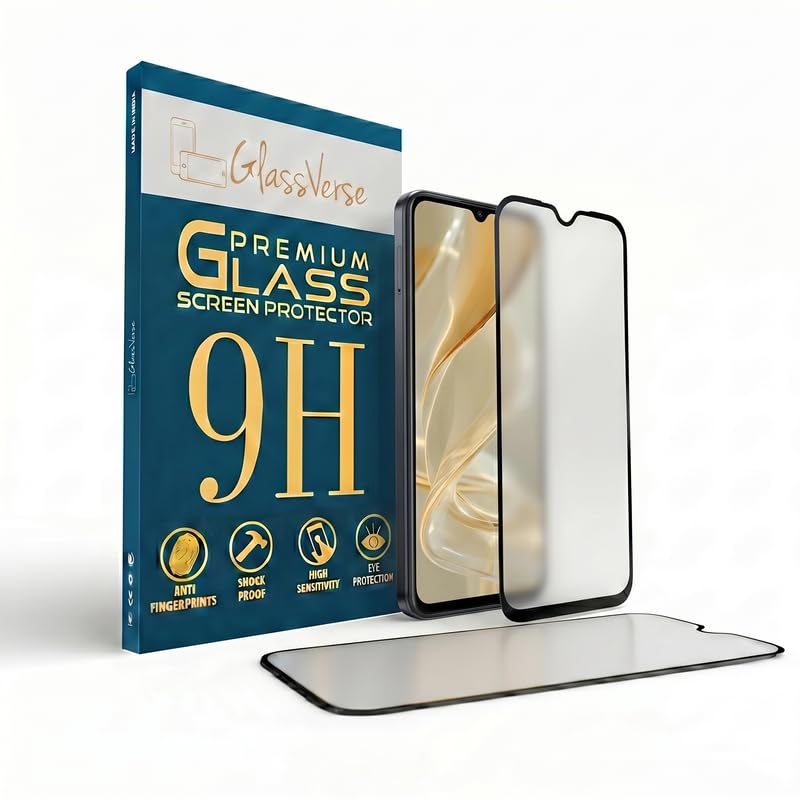 Image of GlassVerse D+ Matte Tempered Glass With 18H Hardness For Lava Bold N2 (Pack Of 2) with Free Installation Kit. Full screen Coverage - 6.75 inch