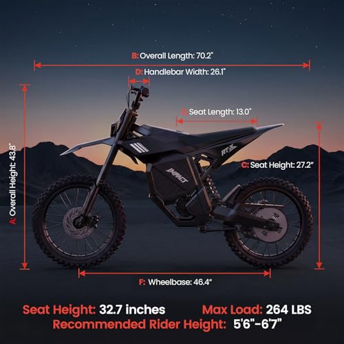 ESKUTE RT-X 19"17" Electric Dirt Bike for Adults, 6500W Peak 53+MPH Mid-Drive Motor, Electric Motorcycle with 72V 30Ah 70-mile Range Battery, Hydraulic Nitrogen Dual Shock Absorbers, BLack Classic - Image 6