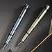 HONG DIAN M2 Black Forest Mini Fountain Pen, Medium Soft Nib & Sleek Shape Aluminium Short Pocket Travel Pen (Midnight Blue)