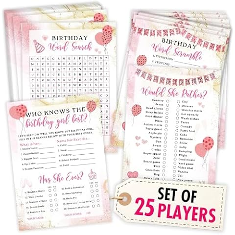 Woodamore Birthday Party Game Set Cover