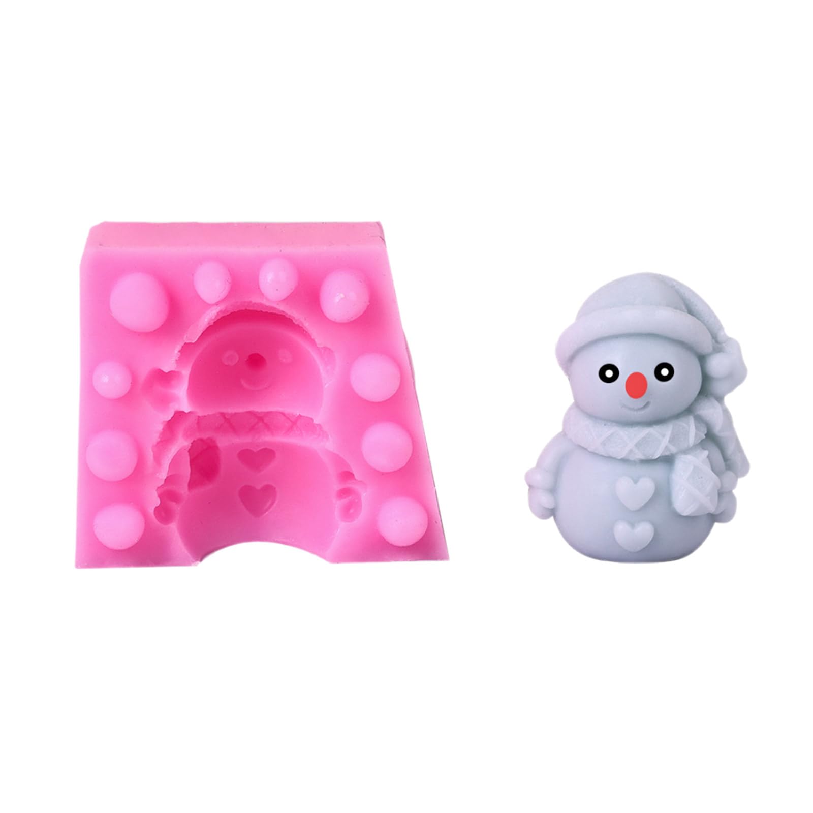XQMMGO Schneemann Silikonform - 9.8x13.1cm Für Kerzen, Seife & Epoxidharz