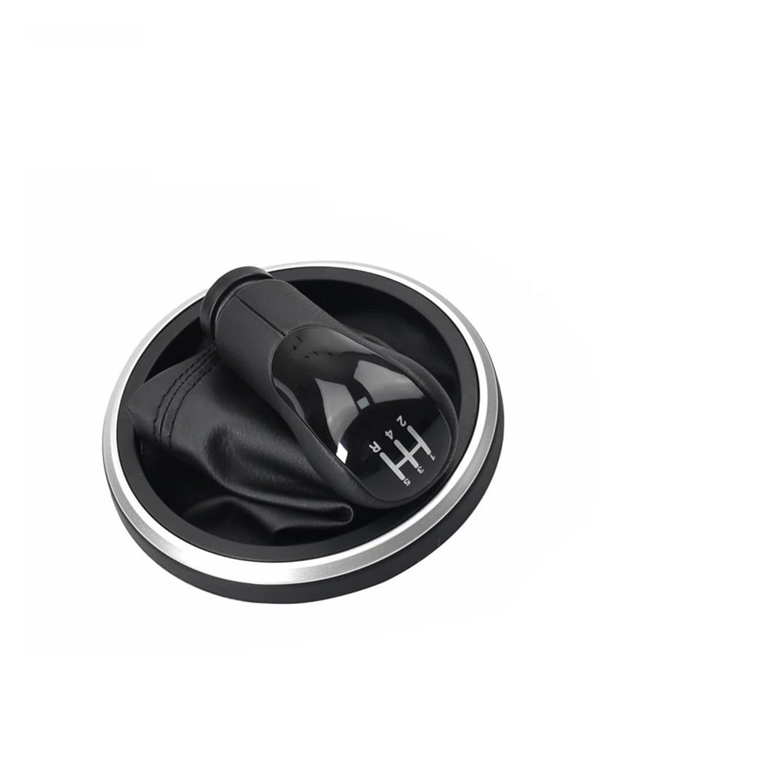 Zncojl Black Car Gear Stick Knob For Ford For Fiesta For Fusion 2002 On 5/6 Speed Car Gear Shift Knob Lever Gaiter No Modification Required