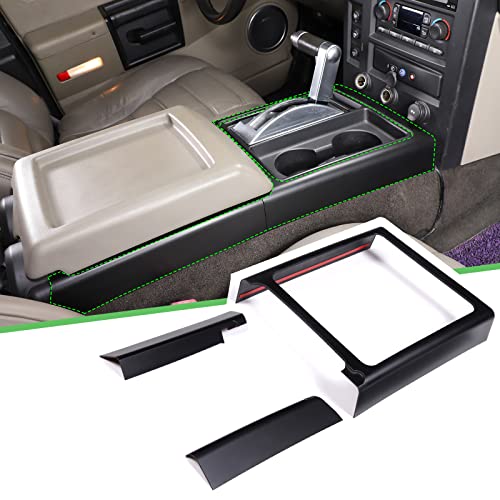 PIUGILH Car Interior Center Console Gear Shift Frame Cover Trim for Hummer H2 2003-2009 Shift Box Decoration Cover Trim Accessories 3 PCS