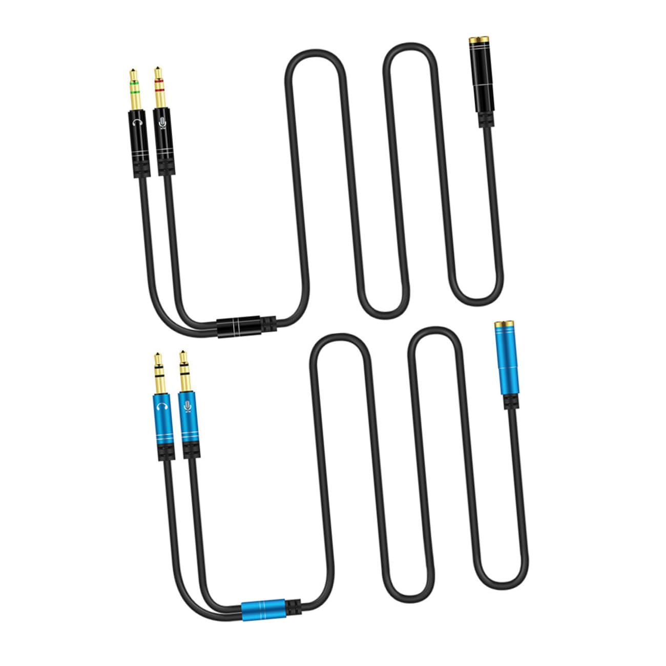 DOITOOL 4 Set Aggiorna Il Tuo Audio Cavo Splitter Per Cuffie Da 3 5 Mm Microfono Y Per 2 Cuffie Accessorio Per Computer Robusto Guscio in Alluminio Per Lavoro Di Gioco 2 Pezzi * 4