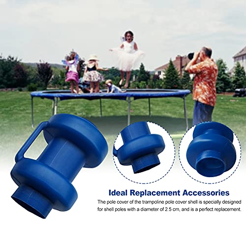 Gezichta Pack Of 8 Trampoline End Caps,25 Mm Diameter Trampoline End Caps,Trampoline Enclosure Pole Cap Bounce Replacement Part For Trampoline Net (Blue,Size:0.98X3.14Inch) #TOP3