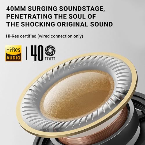 Image of Edifier V80 Hybrid Active Noise Cancelling Bluetooth Headphones, Wireless Over Ear Headset with 45H Playtime, Wired Hi-Res Audio Fast Charging Multipoint Connection for Home Travel Office (Brown)
