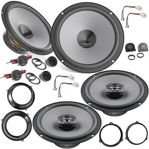 POTENZA E QUALITÀ SONORA Con una potenza nominale di 75W RMS e una potenza di picco di 300W, per il K 165 e 220W max per le X165, il sistema offre prestazioni sonore dinamiche e dettagliate. La sensibilità elevata e la risposta in frequenza estesa assicurano una riproduzione accurata su tutto lo spettro audio, garantendo un'esperienza di ascolto coinvolgente.