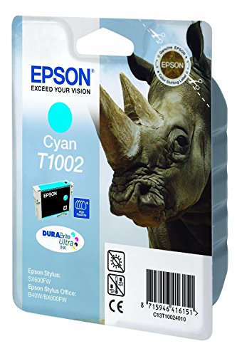 Epson T1002 cartouche cyan d'origine pour éviter les buses bouchées et bavures