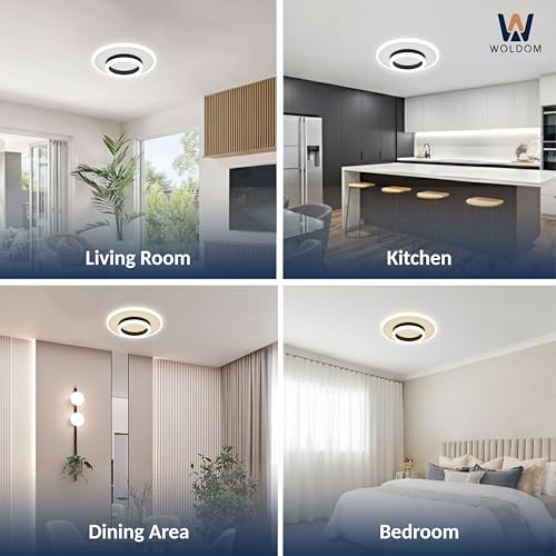 Image of Modern 50W LED Ceiling Light - for Living Room, Bedroom, Kitchen, Office & More | Compact Surface Lamp with 3 Color Modes (Warm /Cool /Natural) | False Ceiling Lights (Round Light)